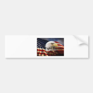 Patriotic flag and eagle bumper sticker