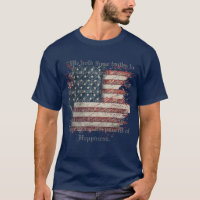 Patriotic flag and The Declaration of Independence