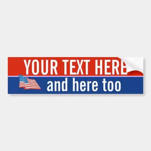 Patriotic Flag Bumpersticker Template2 Bumper Sticker