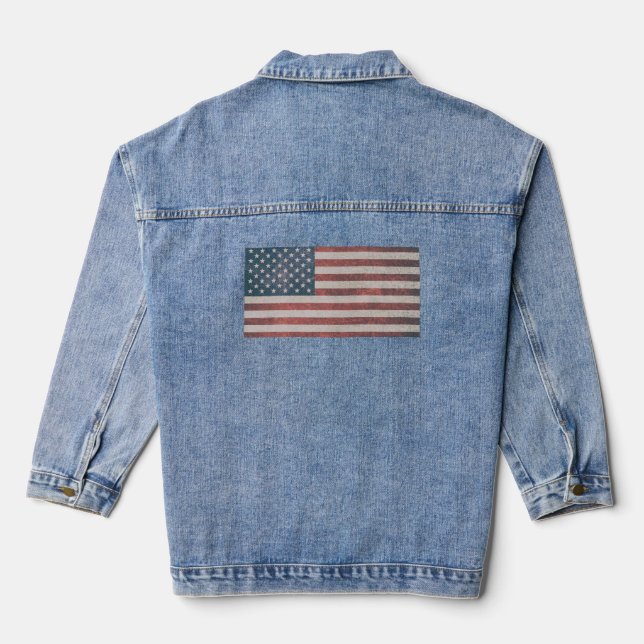 PATRIOTIC FLAG Denim Jacket (Back)