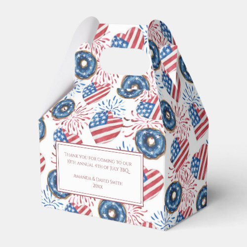 Patriotic Flag Donuts Fireworks 4th of July Party Favor Box - Patriotic Flag Donuts Fireworks 4th of July Party Favor Box
Message me if you need any changes