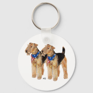Patriotic Flag Duo Keychain