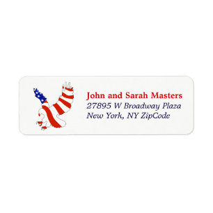 Patriotic Flag Eagle Return Address Label