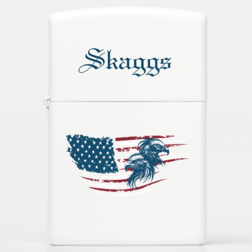 Patriotic Flag  Eagles Typography Zippo Lighter