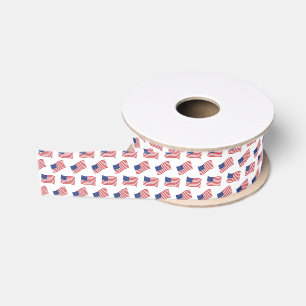 Patriotic Flag Grosgrain Ribbon
