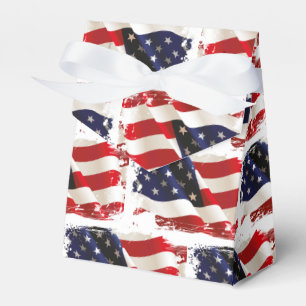 Patriotic Flag July 4th Party Favor Box