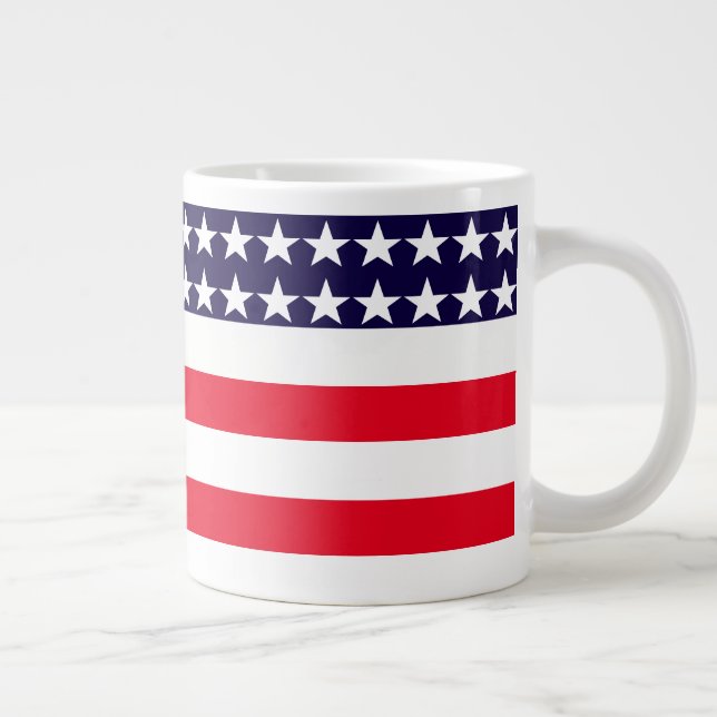 Patriotic Flag Jumbo Mug (Right)