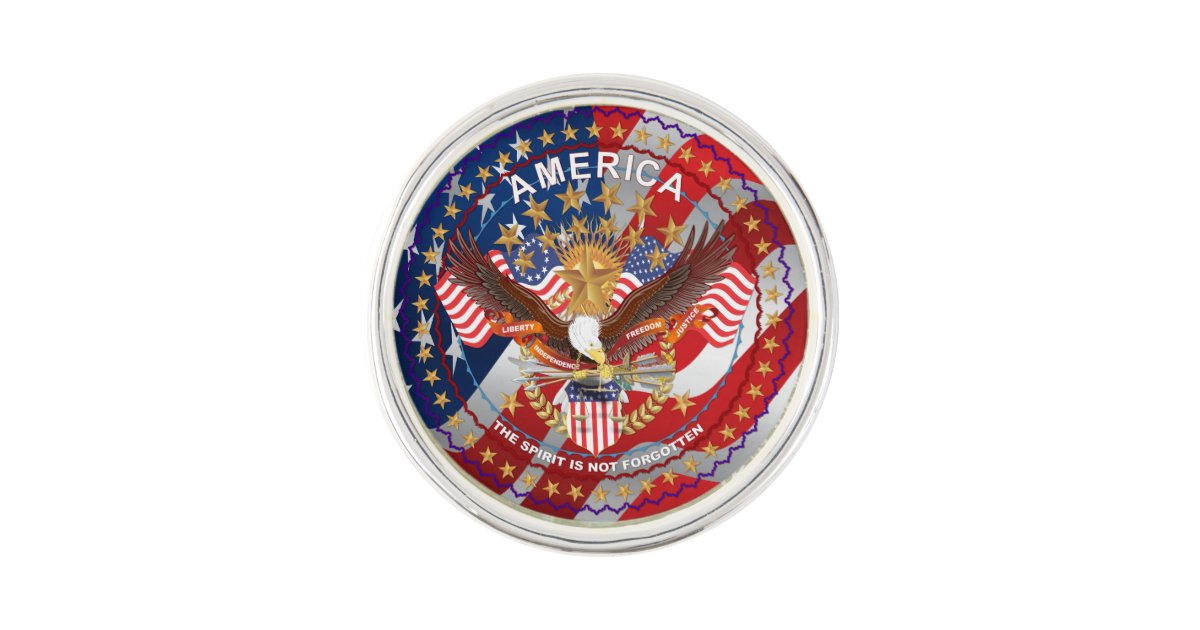 Patriotic flag Lapel Pin | Zazzle