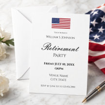 Patriotic Flag Military Retirement Party