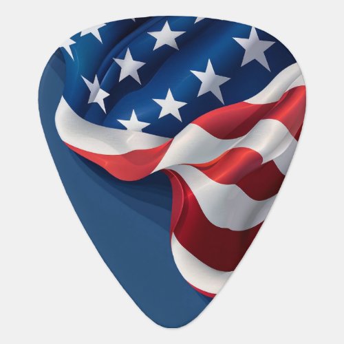 Patriotic Flag Music Guitar Pick