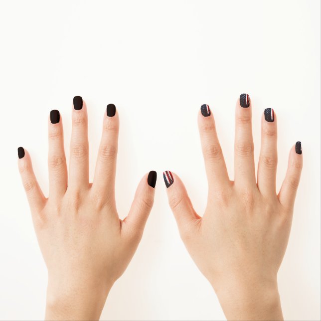 Patriotic Flag Nail Art Olympian Effort Designs (Insitu - Hands)