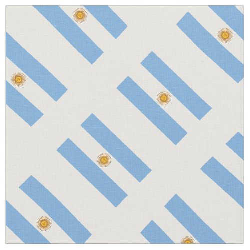 Patriotic Flag of Argentina Print Fabric
