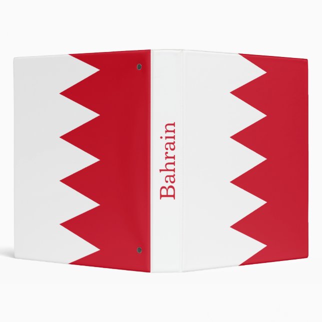 Patriotic Flag of Bahrain 3 Ring Binder (Background)