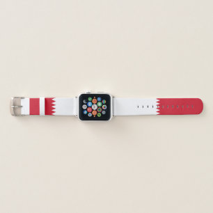 Patriotic Flag of Bahrain Apple Watch Band