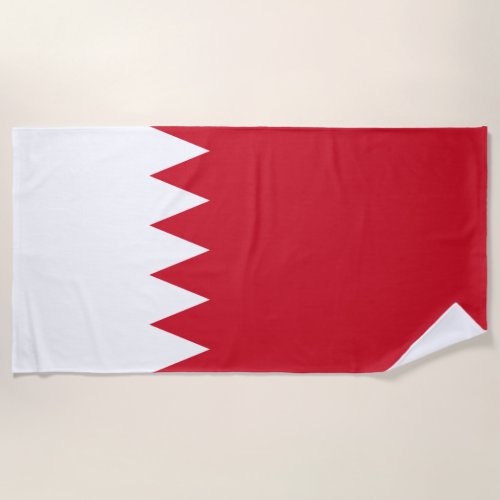 Patriotic Flag of Bahrain Beach Towel