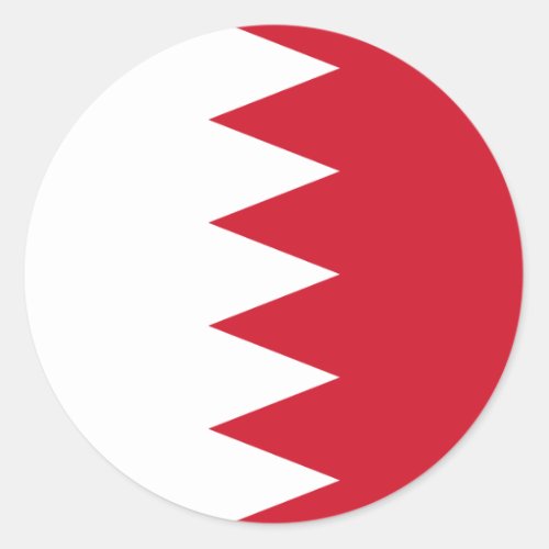 Patriotic Flag of Bahrain Classic Round Sticker