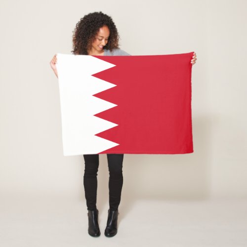 Patriotic Flag of Bahrain Fleece Blanket