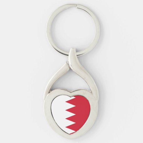 Patriotic Flag of Bahrain Keychain