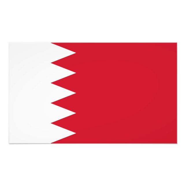 Patriotic Flag of Bahrain Photo Print (Front)