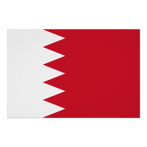 Patriotic Flag of Bahrain Poster