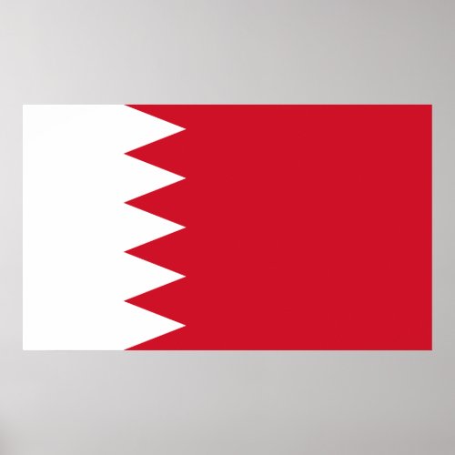 Patriotic Flag of Bahrain Poster