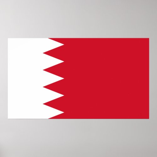Patriotic Flag of Bahrain Poster