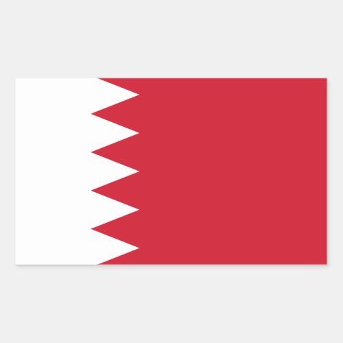 Patriotic Flag of Bahrain Rectangular Sticker
