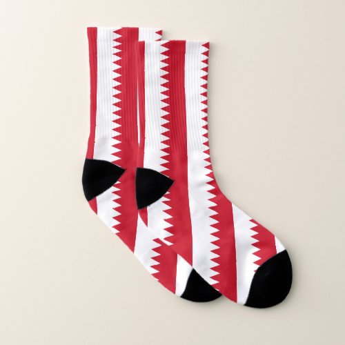 Patriotic Flag of Bahrain Socks