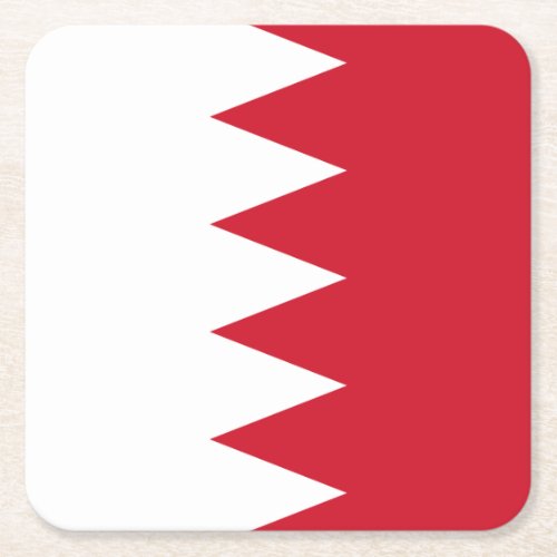 Patriotic Flag of Bahrain Square Paper Coaster