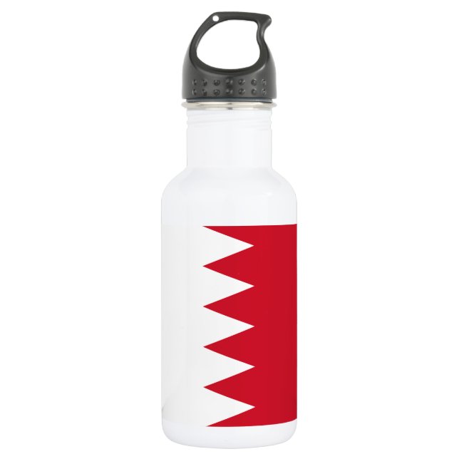 Patriotic Flag of Bahrain Stainless Steel Water Bottle (Front)