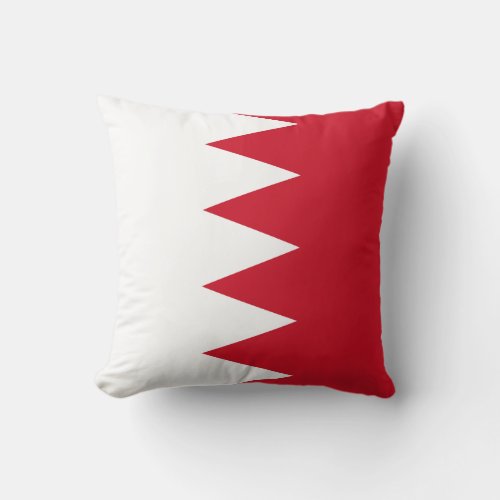 Patriotic Flag of Bahrain Throw Pillow