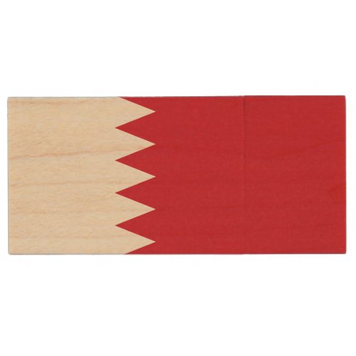 Patriotic Flag of Bahrain Wood Flash Drive