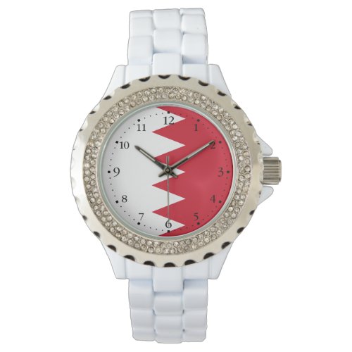 Patriotic Flag of Bahrain Wrist Watch