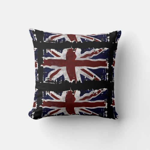 Patriotic Flag of Britain Union Jack Union Flag Throw Pillow