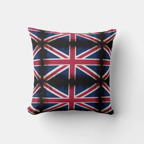 Patriotic Flag of Britain Union Jack Union Flag Throw Pillow