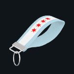 Patriotic Flag of Chicago Wrist Keychain<br><div class="desc">Patriotic Flag of Chicago Style: Grosgrain Keys are personal,  shouldn't keychains be as well? Great for graduations,  weddings,  and bridal showers,  these cute little keychains make great gift items.</div>