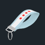 Patriotic Flag of Chicago Wrist Keychain<br><div class="desc">Patriotic Flag of Chicago Style: Grosgrain Keys are personal,  shouldn't keychains be as well? Great for graduations,  weddings,  and bridal showers,  these cute little keychains make great gift items.</div>