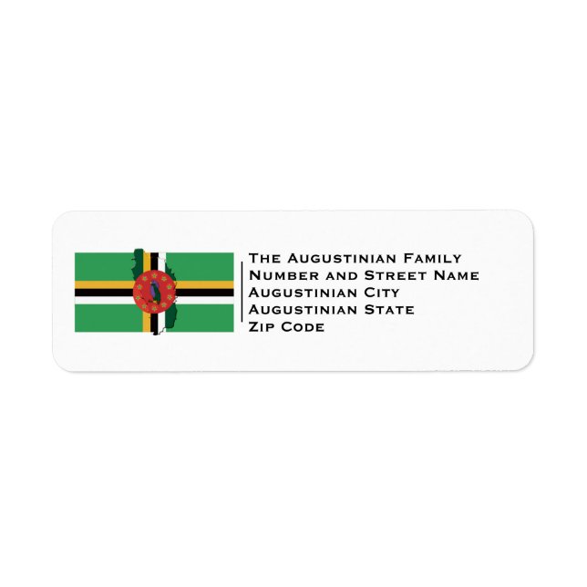 Patriotic | FLAG OF DOMINICA Label (Front)