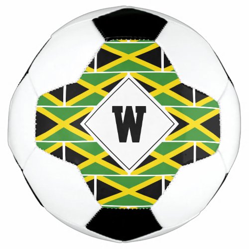 Patriotic FLAG OF JAMAICA Monogram Soccer Ball