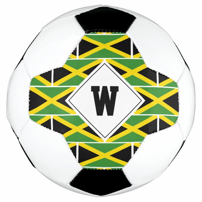 Patriotic FLAG OF JAMAICA Monogram Soccer Ball (Front)