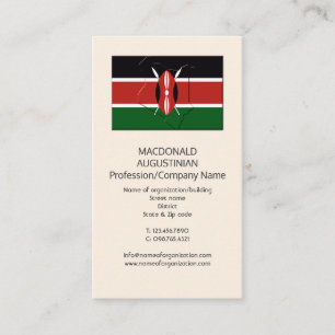 Patriotic   FLAG OF KENYA   Add Logo Business Card