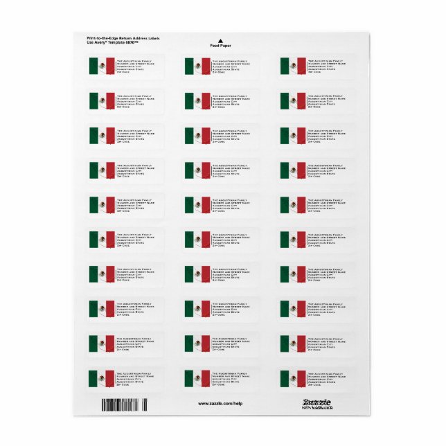 Mexican Flag - Flag of Mexico Labels, Zazzle