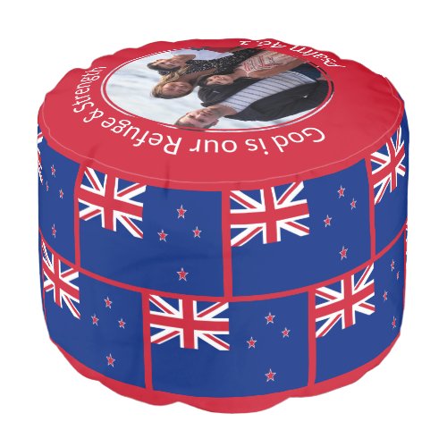 Patriotic  FLAG OF NEW ZEALAND Custom  Photo Pouf