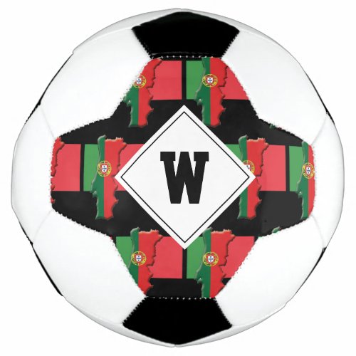 Patriotic FLAG OF PORTUGAL Monogram Soccer Ball