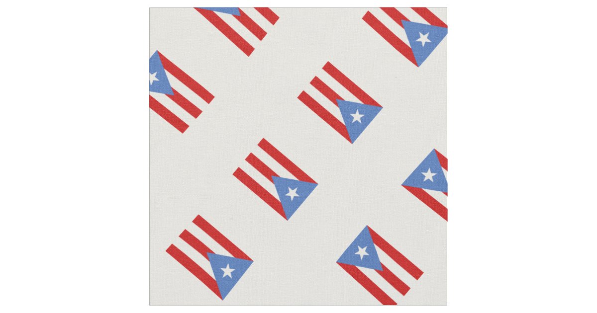 Patriotic: Flag of Puerto Rico Fabric | Zazzle
