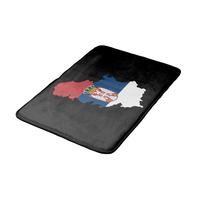 Patriotic flag of Serbia Bath Mat (Angled)