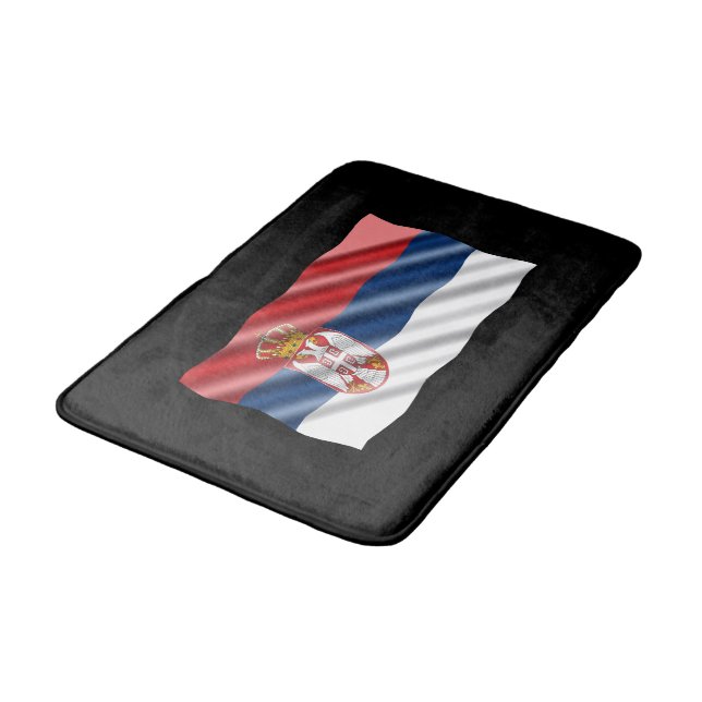 Patriotic flag of Serbia Bath Mat (Angled)