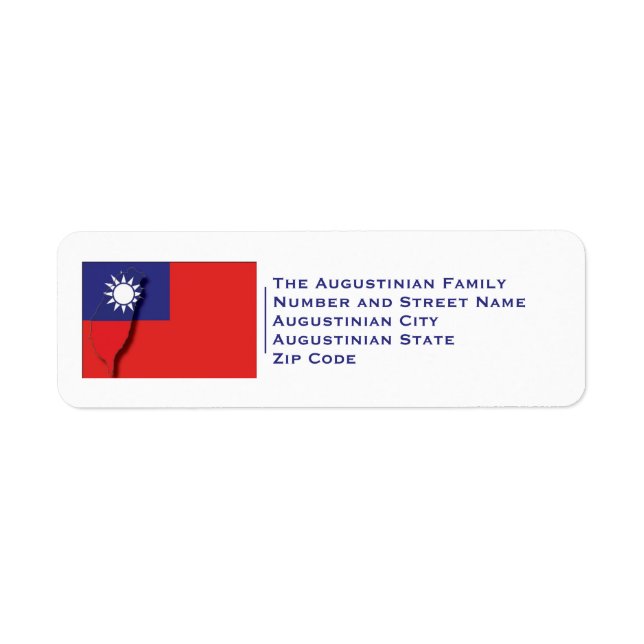 Patriotic | FLAG OF TAIWAN (ROC) Label (Front)