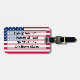 Patriotic Flag of the United States Easy ID Luggage Tag