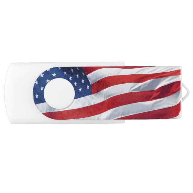 Patriotic Flag of the USA, United States Flag USB Flash Drive (Front)